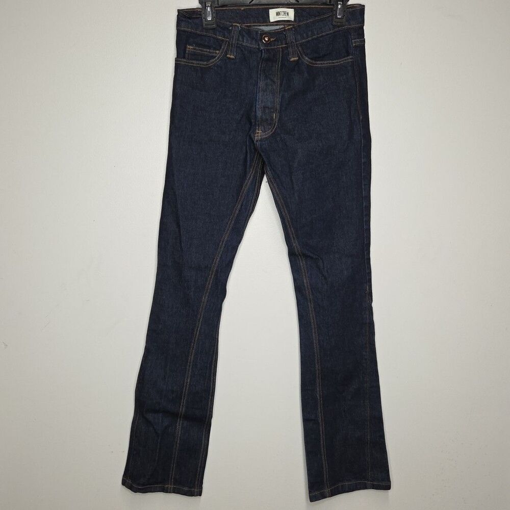 Mintcrew Dark Wash Jeans Flare Leg Mens Size 30 Button Fly EUC